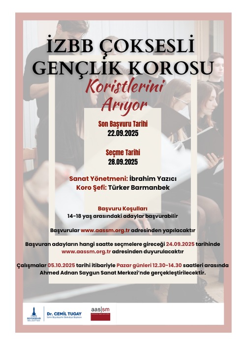 İzmir Büyükşehir Belediyesi, yeni kurulacak İzmir Büyükşehir Belediyesi Çoksesli Gençlik