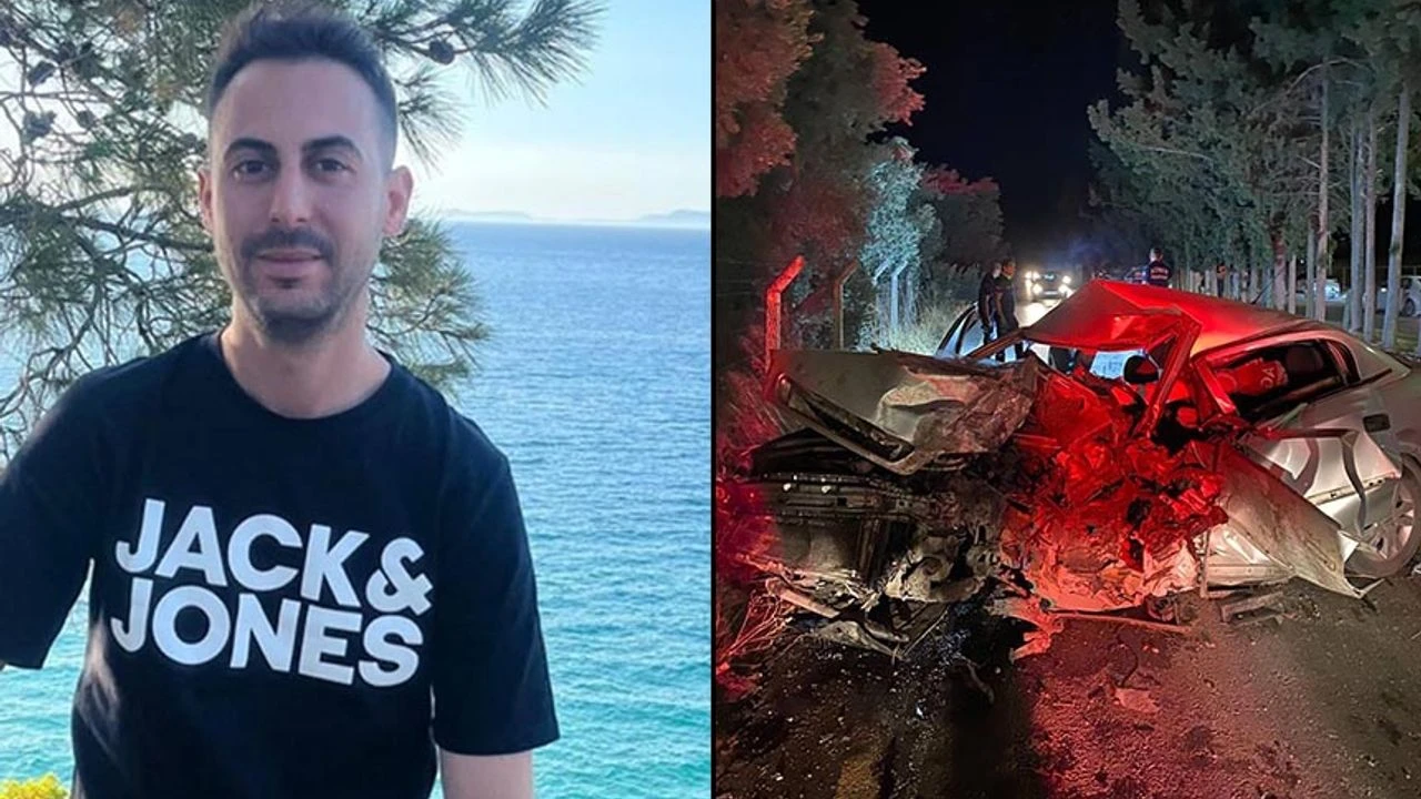Aydın Söke’de ağaca çarpan otomobilin sürücüsü Mert Sakız (30) hayatını
