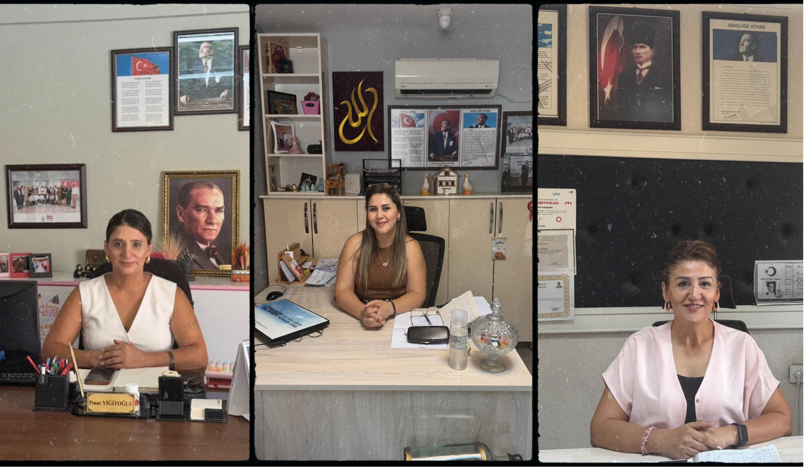 İzmir’in Çiğli ve Harmandalı bölgelerinde görev yapan kadın muhtarlar –