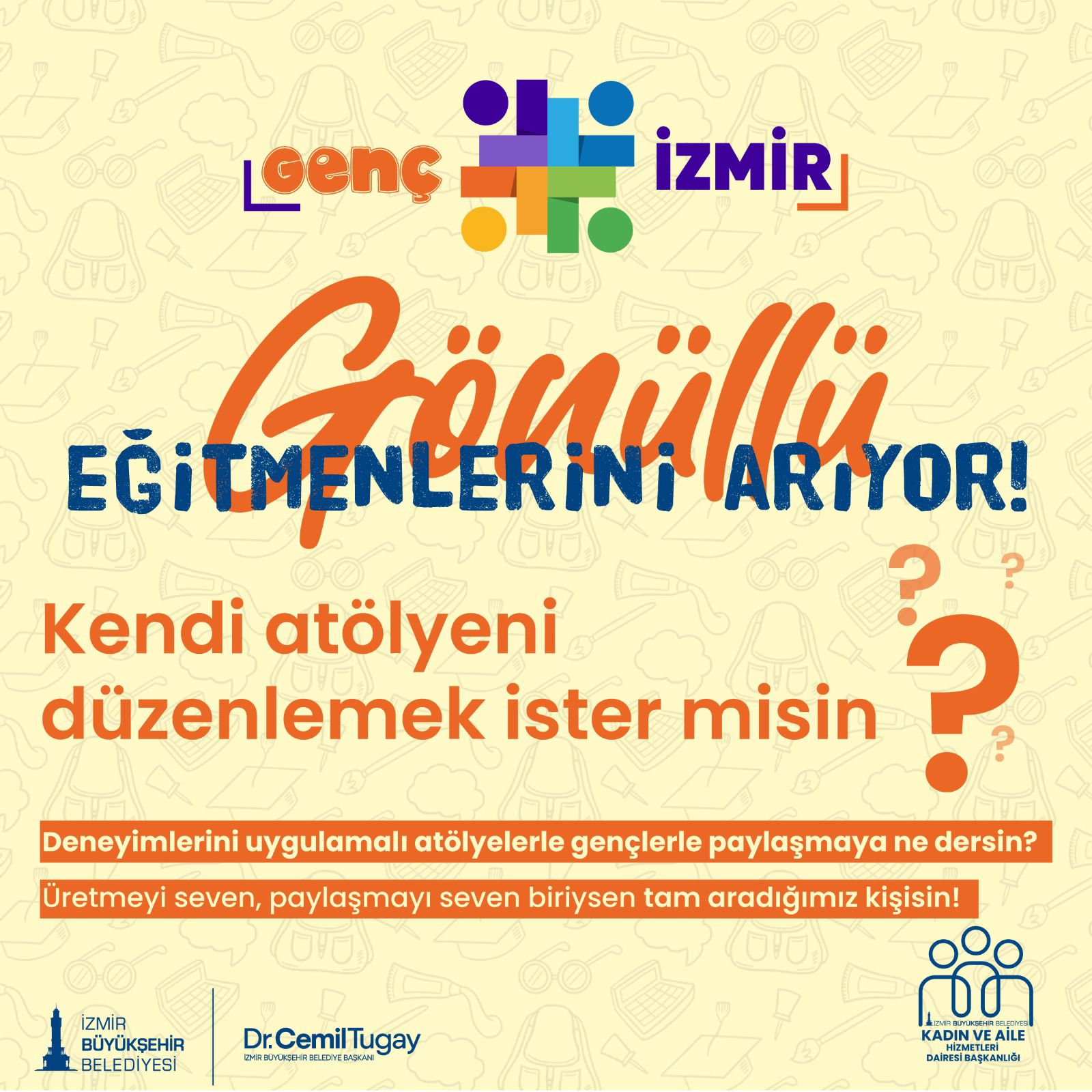 İzmir Büyükşehir Belediyesi'nin gençlik birimi Genç İzmir, gençlere destek olmak