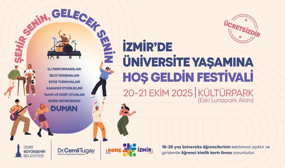 İzmir Büyükşehir Belediyesi, üniversite öğrencileri için Kültürpark’ta ücretsiz “Şehir Senin,