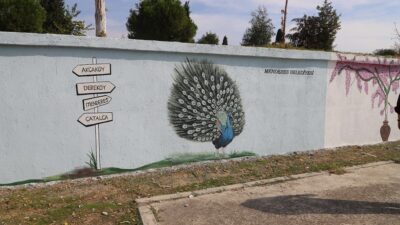 Akçaköy Mahallesi, Menderes Belediyesi’nin sanatsal dokunuşlarıyla açık hava galerisini andırıyor.