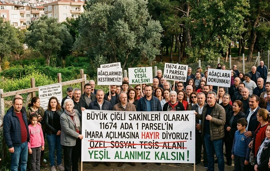 Çiğli yeşil alan imar planı skandalında mahalleli ayaklandı! İzmir Büyükşehir